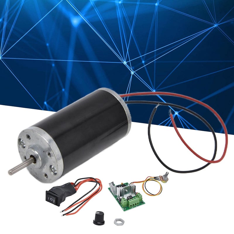 Naroote Permanent Magnet DC Motor, Mini DC Motor, 10V-30V 120W High Speed Mini 3A High Torsion Electric Motors PWM Technology for DIY (24V3500RPM) - Image 3